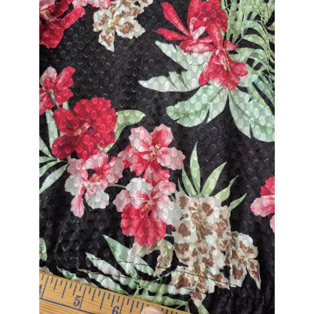 Tommy Bahama Womens L Lily Cat Tie Front Tunic Swim Cover Up NWT $138 Burnout - Picture 6 of 14